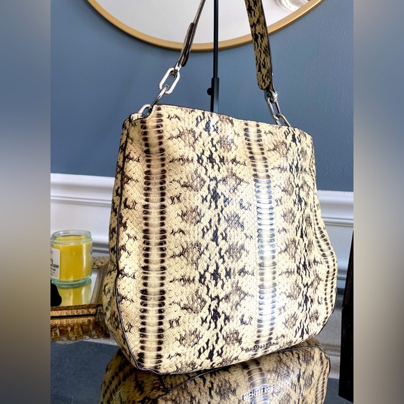 Michael Kors Snake Print Tote - Cream and Black - Picture 3 of 10